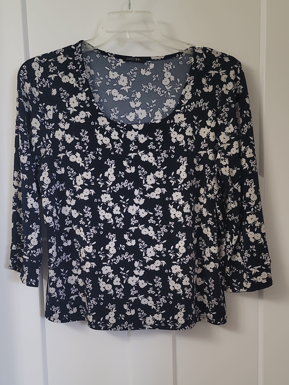 Papermoon Womens 3/4 Sleeve Top Size XL